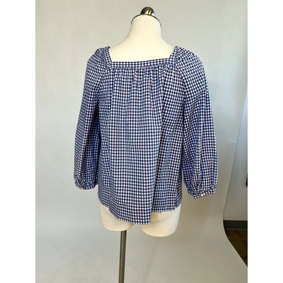 J. Crew White, blue & purple tunic - Picture 2 of 2